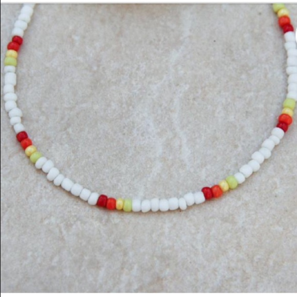 Seed bead choker multicolored (warm tone)